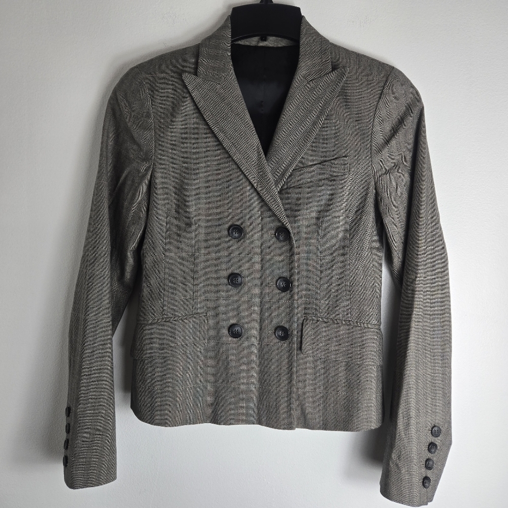 Theory Wool Blend Long sleeve Double Breasted Office Blazer